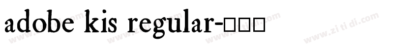 adobe kis regular字体转换